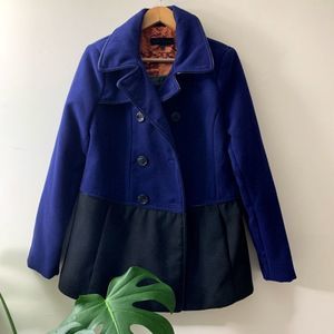 Midnight Blue & Black Steve Madden Pea Coat